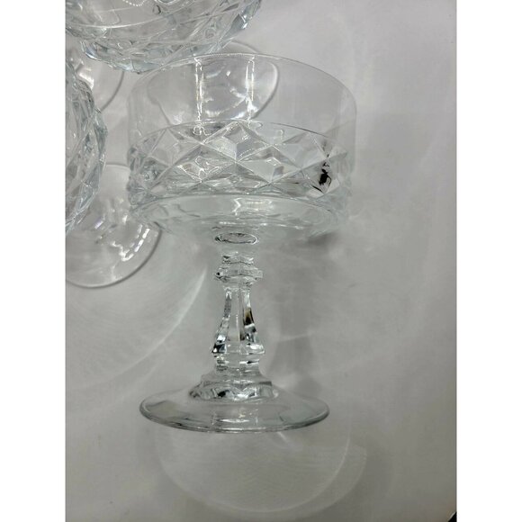 Vtg Cristal D'Arques Champagne Sherbet Glasses Clear Set of 6 Made in France - Picture 5 of 8
